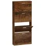 Mueble zapatero madera contrachapada roble ahumado 59x17x150 cm by vidaXL, Shoe racks and shoe organizers - Ref: Foro24-34252...