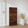 Mueble zapatero madera contrachapada roble ahumado 59x17x150 cm by vidaXL, Shoe racks and shoe organizers - Ref: Foro24-34252...
