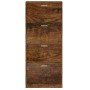 Schuhschrank aus geräucherter Eichen-Sperrholz 59x17x150 cm. von vidaXL, Schuhregale und Schuhorganisatoren - Ref: Foro24-342...