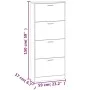 Mueble zapatero madera contrachapada roble ahumado 59x17x150 cm by vidaXL, Shoe racks and shoe organizers - Ref: Foro24-34252...