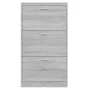 Mueble zapatero madera contrachapada gris Sonoma 59x17x108 cm de vidaXL, Zapateros y organizadores de calzado - Ref: Foro24-3...
