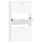 Mueble zapatero madera contrachapada blanco 59x17x108 cm de vidaXL, Zapateros y organizadores de calzado - Ref: Foro24-342526...