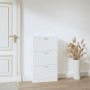 Mueble zapatero madera contrachapada blanco 59x17x108 cm de vidaXL, Zapateros y organizadores de calzado - Ref: Foro24-342526...