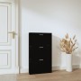 Mueble zapatero madera contrachapada negro 59x17x108 cm de vidaXL, Zapateros y organizadores de calzado - Ref: Foro24-342528,...