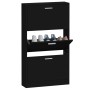 Mueble zapatero madera contrachapada negro 59x17x108 cm de vidaXL, Zapateros y organizadores de calzado - Ref: Foro24-342528,...