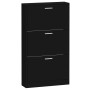 Mueble zapatero madera contrachapada negro 59x17x108 cm de vidaXL, Zapateros y organizadores de calzado - Ref: Foro24-342528,...