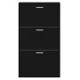 Mueble zapatero madera contrachapada negro 59x17x108 cm de vidaXL, Zapateros y organizadores de calzado - Ref: Foro24-342528,...
