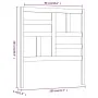 Bettkopfteil aus massivem schwarzem Kiefernholz, 106 x 4 x 104 cm von vidaXL, Kopf- und Fußteile - Ref: Foro24-818179, Preis:...