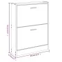 Mueble zapatero madera contrachapada roble ahumado 59x17x81 cm de vidaXL, Zapateros y organizadores de calzado - Ref: Foro24-...