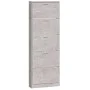 Schuhregal aus betongrauem Sperrholz, 59 x 17 x 169 cm von vidaXL, Schuhregale und Schuhorganisatoren - Ref: Foro24-342513, P...