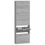 Sonoma gray plywood shoe cabinet 59x17x169 cm by vidaXL, Shoe racks and shoe organizers - Ref: Foro24-342516, Price: 135,57 €...