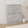 Schuhschrank aus grauem Sperrholz in Betonoptik, 59x17x81 cm. von vidaXL, Schuhregale und Schuhorganisatoren - Ref: Foro24-34...