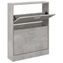 Schuhschrank aus grauem Sperrholz in Betonoptik, 59x17x81 cm. von vidaXL, Schuhregale und Schuhorganisatoren - Ref: Foro24-34...