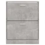 Schuhschrank aus grauem Sperrholz in Betonoptik, 59x17x81 cm. von vidaXL, Schuhregale und Schuhorganisatoren - Ref: Foro24-34...