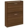 Mueble zapatero madera contrachapada marrón roble 59x17x81 cm de vidaXL, Zapateros y organizadores de calzado - Ref: Foro24-3...