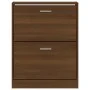 Mueble zapatero madera contrachapada marrón roble 59x17x81 cm de vidaXL, Zapateros y organizadores de calzado - Ref: Foro24-3...