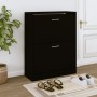 Black plywood shoe cabinet 63x24x81 cm by vidaXL, Shoe racks and shoe organizers - Ref: Foro24-342558, Price: 85,52 €, Discou...