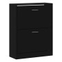 Black plywood shoe cabinet 63x24x81 cm by vidaXL, Shoe racks and shoe organizers - Ref: Foro24-342558, Price: 85,52 €, Discou...