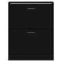 Black plywood shoe cabinet 63x24x81 cm by vidaXL, Shoe racks and shoe organizers - Ref: Foro24-342558, Price: 85,52 €, Discou...