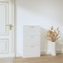 Glossy white plywood shoe cabinet 59x17x108 cm by vidaXL, Shoe racks and shoe organizers - Ref: Foro24-342530, Price: 105,83 ...