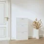 Glossy white plywood shoe cabinet 59x17x108 cm by vidaXL, Shoe racks and shoe organizers - Ref: Foro24-342530, Price: 99,58 €...