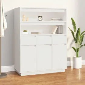 Tall sideboard in solid white pine wood 89x40x116.5 cm by vidaXL, Sideboards - Ref: Foro24-818216, Price: 198,92 €, Discount: %