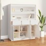 Hohes Sideboard aus massivem weißem Kiefernholz, 89 x 40 x 116,5 cm von vidaXL, Sideboards - Ref: Foro24-818216, Preis: 201,5...