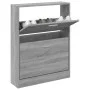 Mueble zapatero madera contrachapada gris Sonoma 59x17x81 cm de vidaXL, Zapateros y organizadores de calzado - Ref: Foro24-34...
