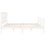 Weißer Massivholzbettrahmen mit Kopfteil 200x200 cm von vidaXL, Betten und Lattenroste - Ref: Foro24-3194137, Preis: 165,04 €...