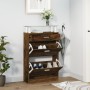 Schuhschrank aus geräucherter Eichen-Sperrholzplatte 63x24x104 cm. von vidaXL, Schuhregale und Schuhorganisatoren - Ref: Foro...