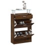 Schuhschrank aus geräucherter Eichen-Sperrholzplatte 63x24x104 cm. von vidaXL, Schuhregale und Schuhorganisatoren - Ref: Foro...
