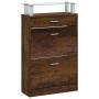Schuhschrank aus geräucherter Eichen-Sperrholzplatte 63x24x104 cm. von vidaXL, Schuhregale und Schuhorganisatoren - Ref: Foro...