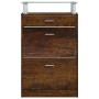 Schuhschrank aus geräucherter Eichen-Sperrholzplatte 63x24x104 cm. von vidaXL, Schuhregale und Schuhorganisatoren - Ref: Foro...