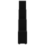 Estantería forma de escalera madera contrachapada negro 142 cm