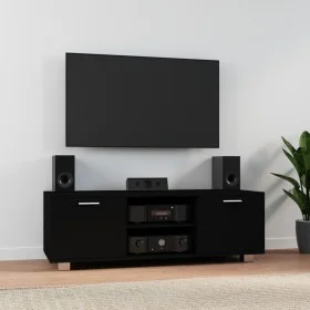 Schwarzer TV-Schrank aus Sperrholz, 120 x 40,5 x 35 cm von vidaXL, TV-Möbel - Ref: Foro24-342617, Preis: 101,70 €, Rabatt: %