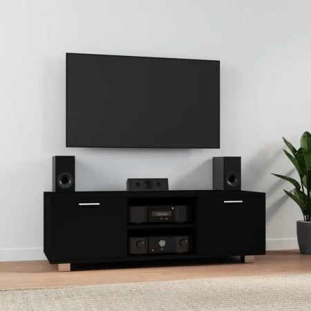 Black plywood TV cabinet 120x40.5x35 cm by vidaXL, TV Furniture - Ref: Foro24-342617, Price: 101,70 €, Discount: %