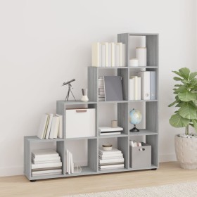 Sonoma gray plywood ladder-shaped shelving unit by vidaXL, Bookcases and shelves - Ref: Foro24-342601, Price: 113,00 €, Disco...