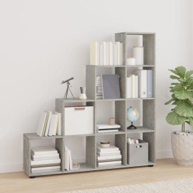 Concrete gray plywood ladder-shaped shelving unit by vidaXL, Bookcases and shelves - Ref: Foro24-342598, Price: 112,55 €, Dis...