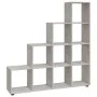 Concrete gray plywood ladder-shaped shelving unit by vidaXL, Bookcases and shelves - Ref: Foro24-342598, Price: 110,88 €, Dis...