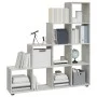 Concrete gray plywood ladder-shaped shelving unit by vidaXL, Bookcases and shelves - Ref: Foro24-342598, Price: 110,88 €, Dis...