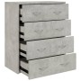 Sideboard with 4 concrete gray drawers 60x30.5x71 cm by vidaXL, Sideboards - Ref: Foro24-342578, Price: 91,52 €, Discount: %