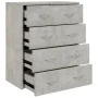 Sideboard with 4 concrete gray drawers 60x30.5x71 cm by vidaXL, Sideboards - Ref: Foro24-342578, Price: 95,60 €, Discount: %