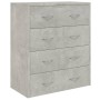 Sideboard mit 4 Schubladen grau Beton 60x30,5x71 cm von vidaXL, Sideboards - Ref: Foro24-342578, Preis: 91,52 €, Rabatt: %