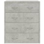Sideboard mit 4 Schubladen grau Beton 60x30,5x71 cm von vidaXL, Sideboards - Ref: Foro24-342578, Preis: 91,52 €, Rabatt: %
