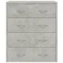 Sideboard with 4 concrete gray drawers 60x30.5x71 cm by vidaXL, Sideboards - Ref: Foro24-342578, Price: 95,60 €, Discount: %