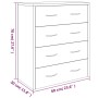Sideboard mit 4 Schubladen grau Beton 60x30,5x71 cm von vidaXL, Sideboards - Ref: Foro24-342578, Preis: 91,52 €, Rabatt: %