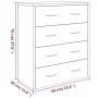 Sideboard with 4 concrete gray drawers 60x30.5x71 cm by vidaXL, Sideboards - Ref: Foro24-342578, Price: 95,60 €, Discount: %
