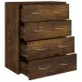 Sideboard with 4 smoked oak drawers 60x30.5x71 cm by vidaXL, Sideboards - Ref: Foro24-342580, Price: 95,01 €, Discount: %