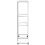 Blumenständer 4 Höhen und Rollen weißes Eisen 44x23x80cm von vidaXL, Topfständer - Ref: Foro24-343116, Preis: 39,14 €, Rabatt: %