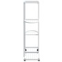 Blumenständer 4 Höhen und Rollen weißes Eisen 44x23x80cm von vidaXL, Topfständer - Ref: Foro24-343116, Preis: 39,59 €, Rabatt: %